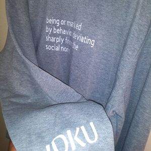 IDKU grey white crew neck sweater